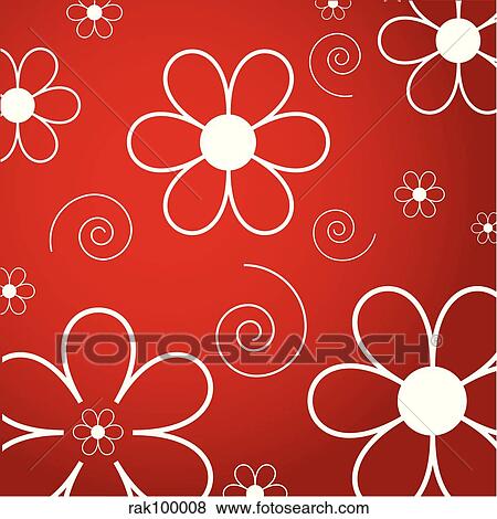 flowers and swirls View Large Illustration Stock Illustration - flowers and swirls. Fotosearch