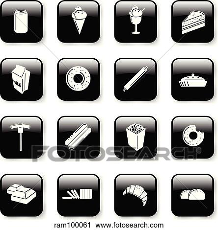 food box View Large Illustration Clip Art - food box. Fotosearch