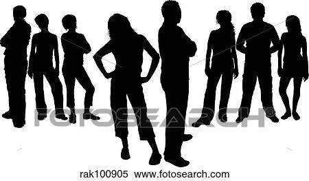 Stock Illustration - Friends. Fotosearch