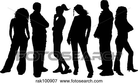 Stock Illustration - friends. Fotosearch