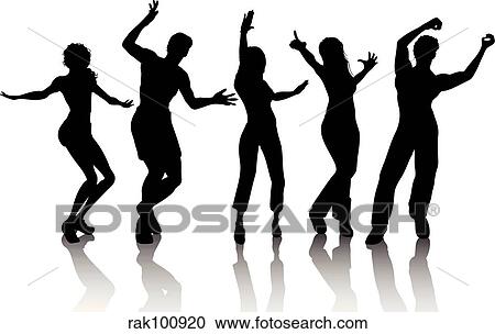Funky dancers View Large Illustration Clipart - Funky dancers. Fotosearch