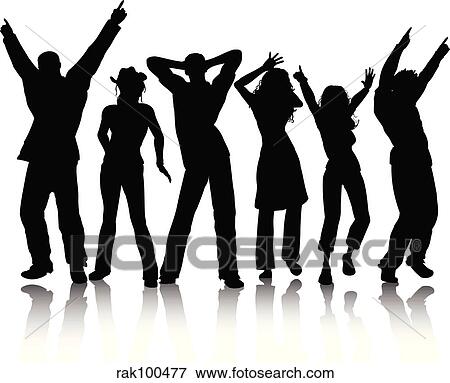 Stock Illustration - Funky dancers. Fotosearch