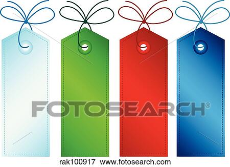 gift tags View Large Illustration Stock Illustration - gift tags. Fotosearch