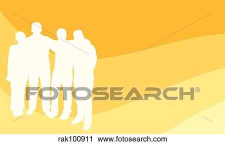 Clip Art - Group of friends. Fotosearch