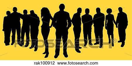 Group of friends Drawing | rak100912 | Fotosearch