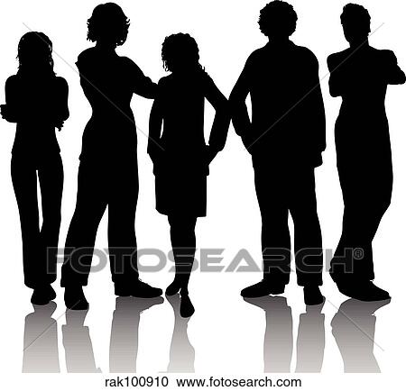 Clipart - Group of people. Fotosearch