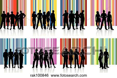 groups of people View Large Illustration Stock Illustration - groups of people. Fotosearch