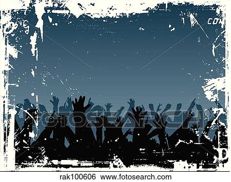 grunge crowd View Large Illustration Stock Illustration - grunge crowd. Fotosearch