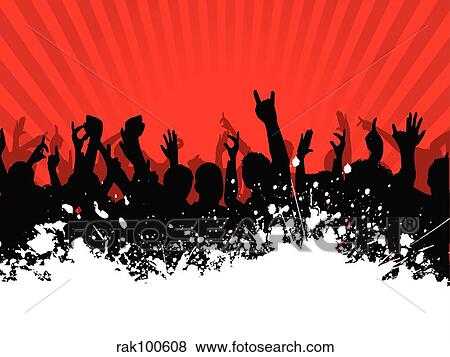 grunge crowd View Large Illustration Stock Illustration - grunge crowd. Fotosearch
