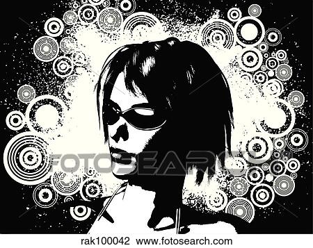 Grunge female View Large Illustration Drawing - Grunge female. Fotosearch