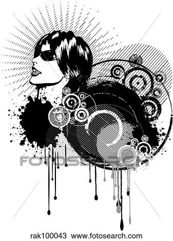 Grunge female View Large Illustration Drawing - Grunge female. Fotosearch