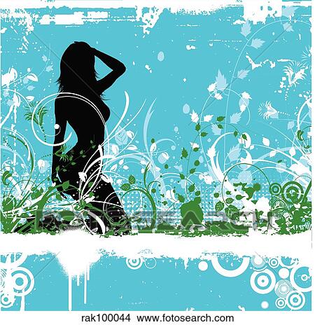 Stock Illustration - grunge female. Fotosearch