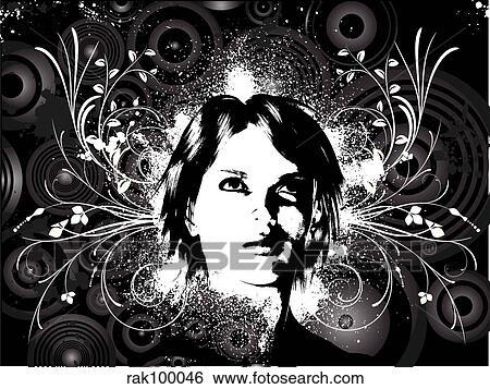 Stock Illustration - Grunge female. Fotosearch