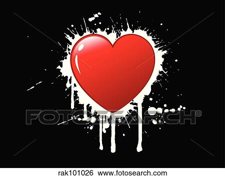 grunge heart background View Large Illustration Stock Illustration - grunge heart background. Fotosearch