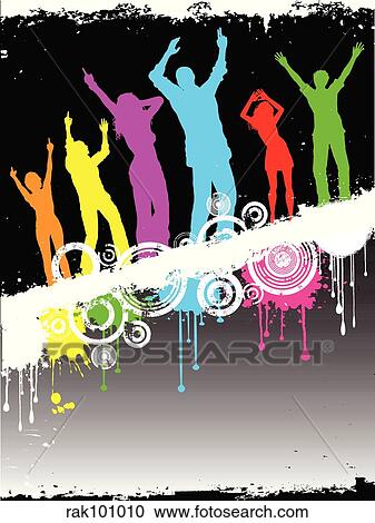 Clipart - grunge party. Fotosearch