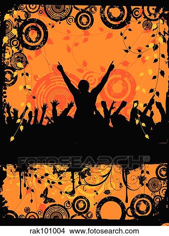 Stock Illustration - grunge party. Fotosearch