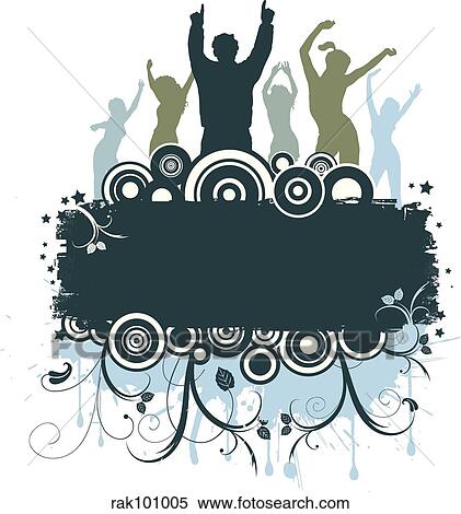 grunge party View Large Illustration Stock Illustration - grunge party. Fotosearch