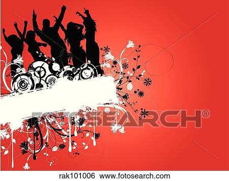 Stock Illustration - Grunge party. Fotosearch