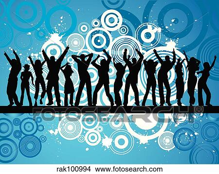 Stock Illustration - Grunge party time. Fotosearch
