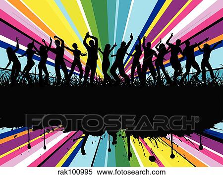 grunge party time View Large Illustration Stock Illustration - grunge party time. Fotosearch