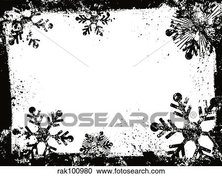 Grunge snowflakes View Large Illustration Clipart - Grunge snowflakes. Fotosearch