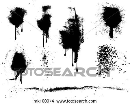 grunge spray paint splats View Large Illustration Stock Illustration - grunge spray paint splats. Fotosearch