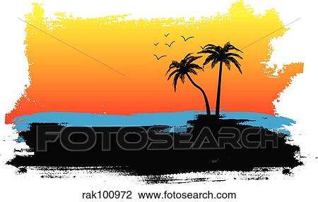 grunge summer View Large Illustration Drawing - grunge summer. Fotosearch