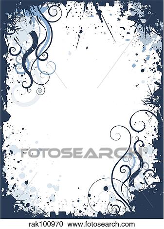 grunge swirls border View Large Illustration Clipart - grunge swirls border. Fotosearch