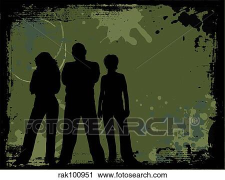 Grunge youth View Large Illustration Clip Art - Grunge youth. Fotosearch