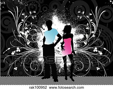 Grunge youth View Large Illustration Drawing - Grunge youth. Fotosearch
