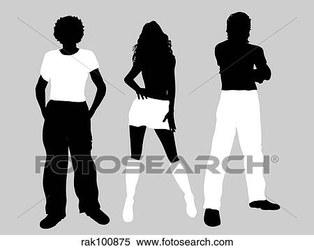 Stock Illustration - Hipster people. Fotosearch