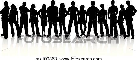 Huge crowd View Large Illustration Drawing - Huge crowd. Fotosearch
