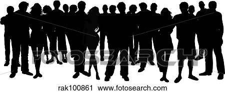 Clip Art - huge group of people. Fotosearch