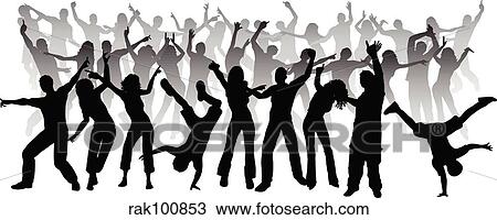 huge party View Large Illustration Drawing - huge party. Fotosearch