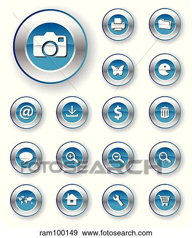 icon metal white View Large Illustration Stock Illustration - icon metal white. Fotosearch