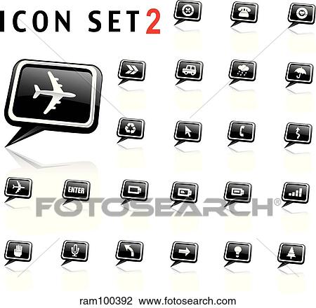 icon set View Large Illustration Drawing - icon set. Fotosearch