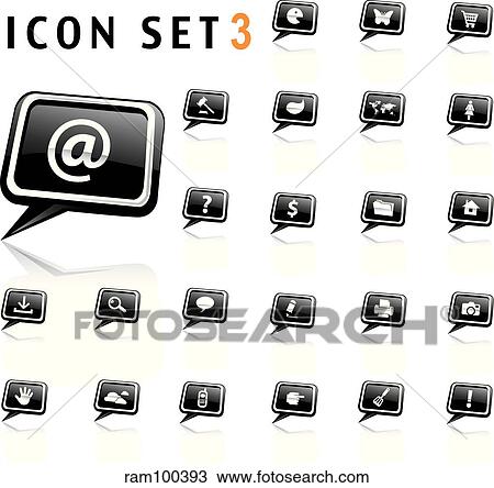 icon set View Large Illustration Drawing - icon set. Fotosearch