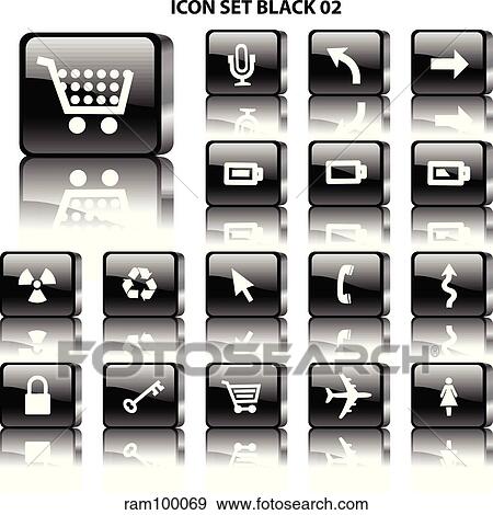 icon set View Large Illustration Stock Illustration - icon set. Fotosearch