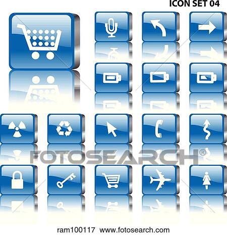 Stock Illustration - icon set. Fotosearch
