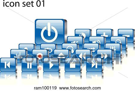 icon set View Large Illustration Stock Illustration - icon set. Fotosearch