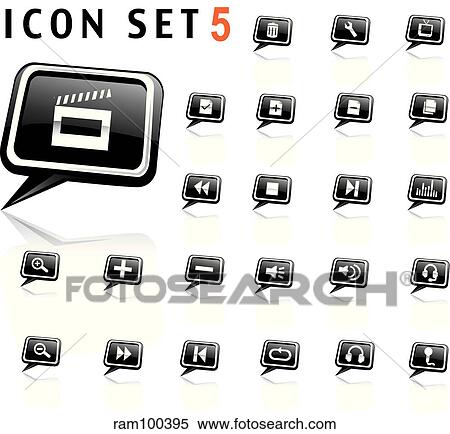 icon set View Large Illustration Stock Illustration - icon set. Fotosearch