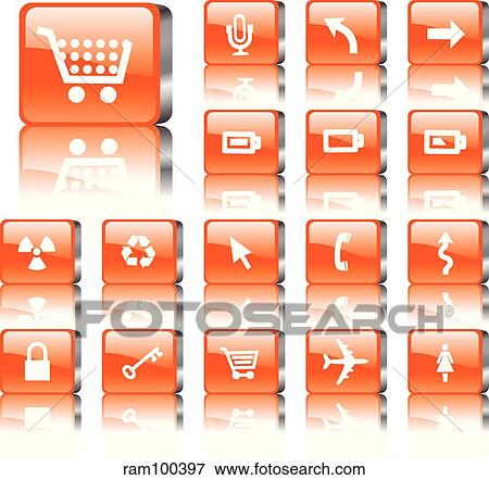 icon set View Large Illustration Stock Illustration - icon set. Fotosearch