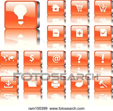 icon set View Large Illustration Stock Illustration - icon set. Fotosearch