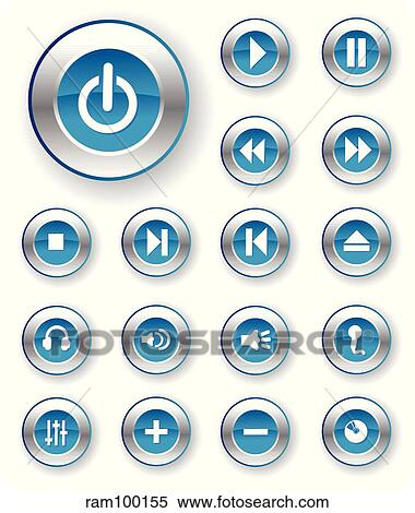 Stock Illustration - iconmetal white. Fotosearch