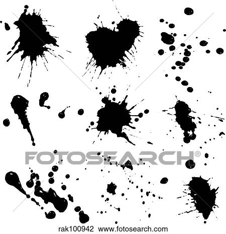 ink splats View Large Illustration Drawing - ink splats. Fotosearch