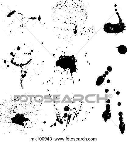 ink splats View Large Illustration Drawing - ink splats. Fotosearch