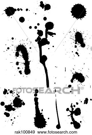 ink splats View Large Illustration Stock Illustration - ink splats. Fotosearch