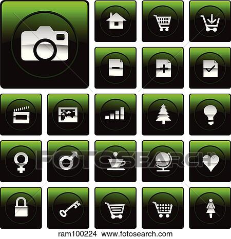 mac style icon green View Large Illustration Stock Illustration - mac style icon green. Fotosearch