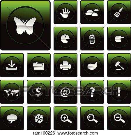 Stock Illustration - mac style icon green. Fotosearch