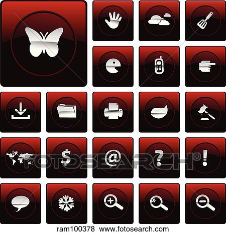 mac style icon red View Large Illustration Stock Illustration - mac style icon red. Fotosearch